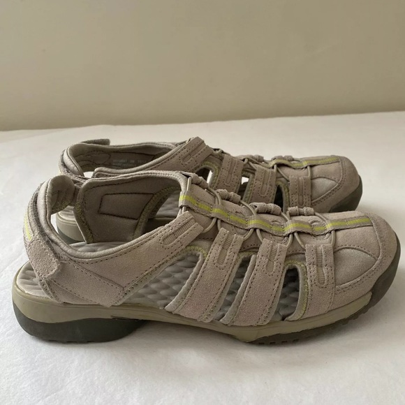 beige walking sandals